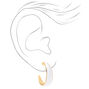 Gold 20MM Textured Mini Hoop Earrings - White,