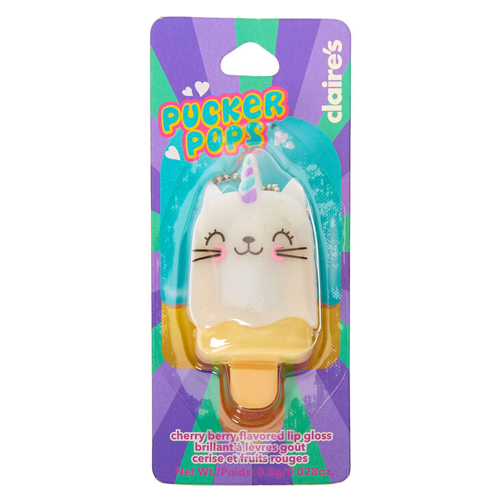 Pucker Pops Caticorn Lip Gloss - Cherry Berry,