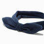 Claire&#39;s Club Navy Blue Corduroy Bow Headband,