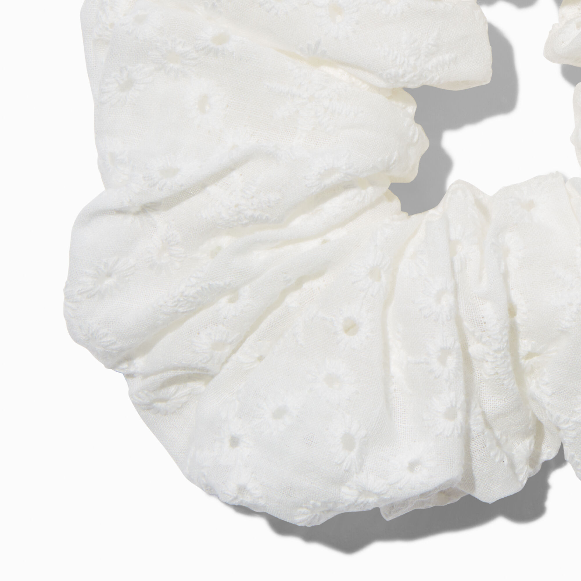 Giant White Eyelet Hair Scrunchie