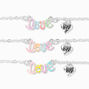 Best Friends Silver-tone Love Script Bracelets - 3 Pack,