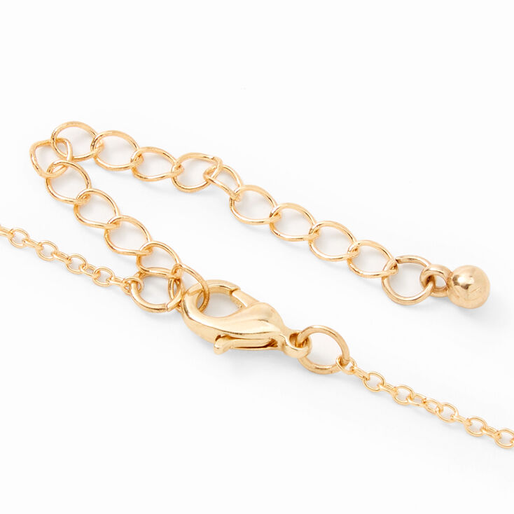 Gold Glitter Ice Cream Cone Pendant Necklace | Claire's US