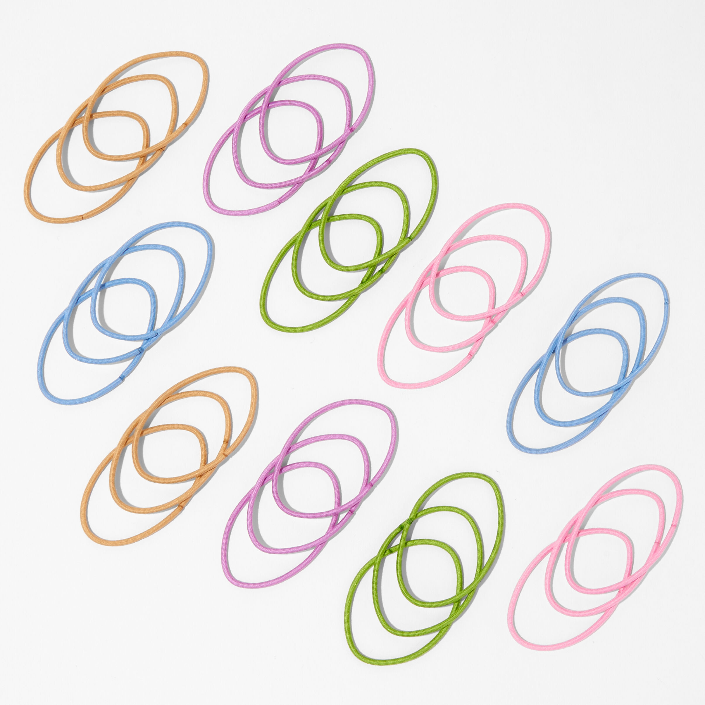 Pastel Rainbow Luxe Hair Ties (30 pack),