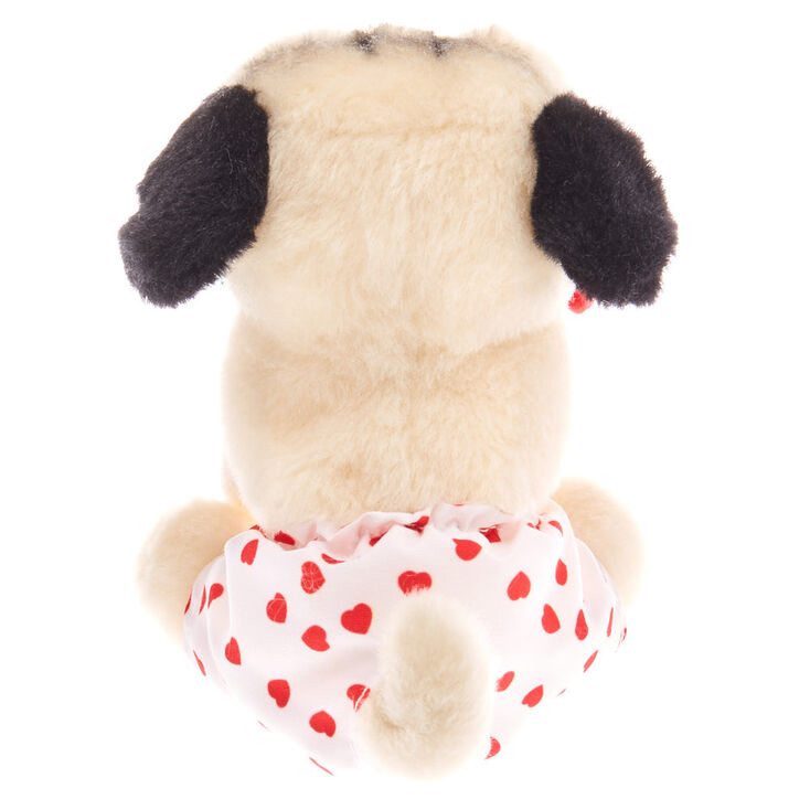 Doug The Pug&trade; Small Valentines Soft Toy - Cream,