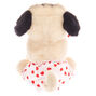 Doug The Pug&trade; Small Valentines Soft Toy - Cream,