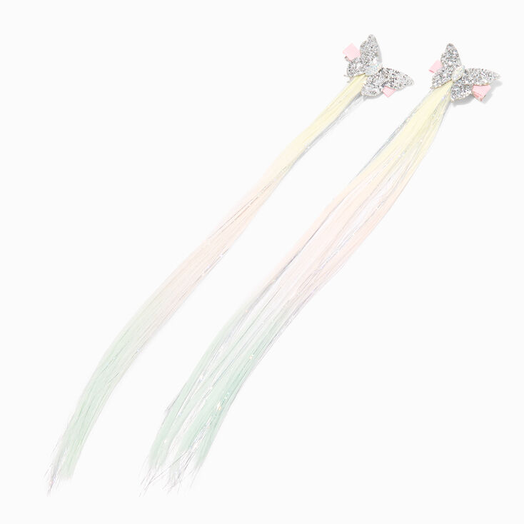Claire&#39;s Club Butterfly Ombre Faux Hair Clip - 2 Pack,