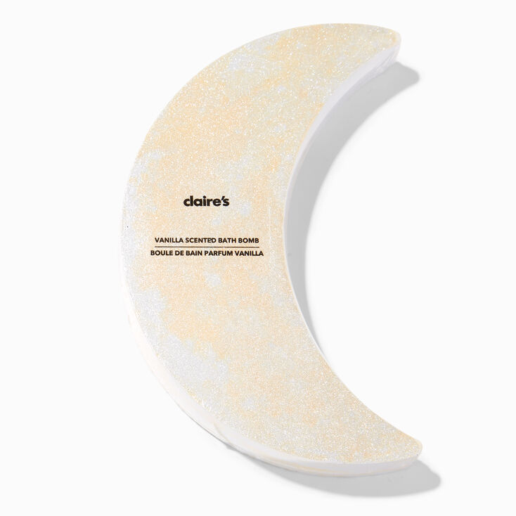 Gold &amp; Silver Crescent Moon Bath Bomb - Vanilla,