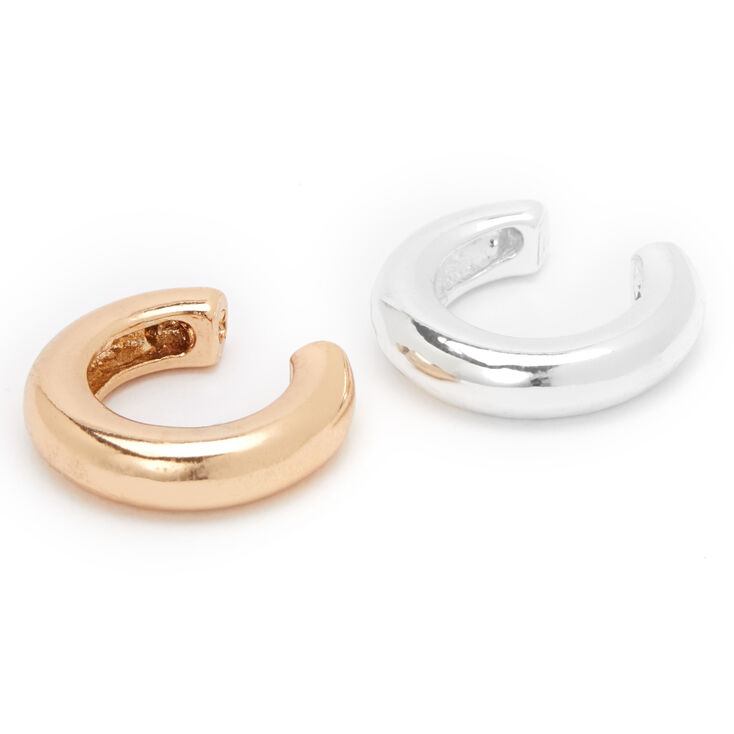 Claire's Manchettes d’oreilles tubulaires en métaux mixtes - Lot de 2
