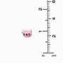 Pink Glitter Cat Stud Earrings,