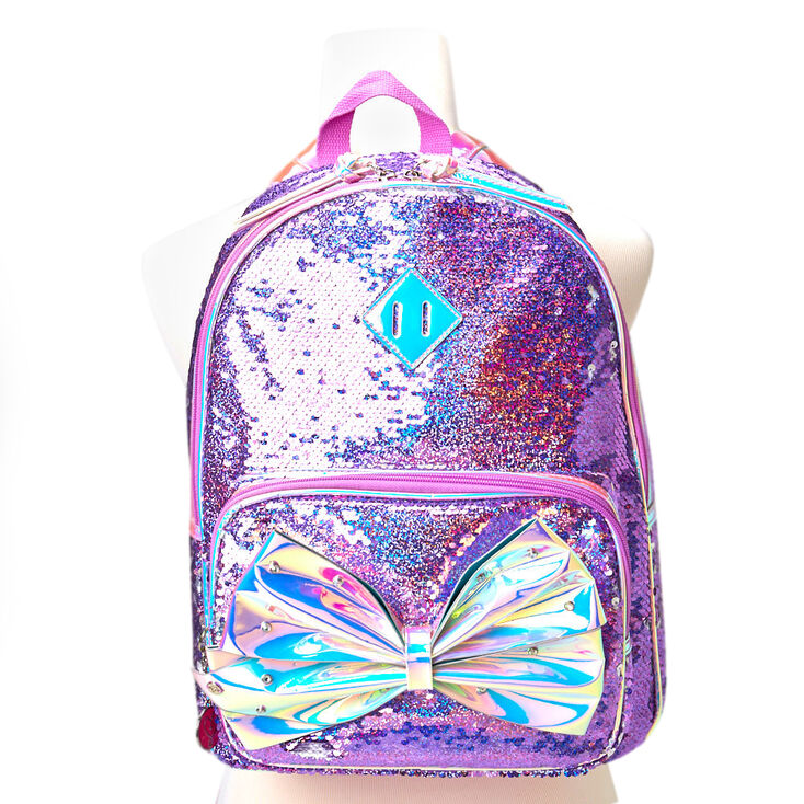 pics Jojo Siwa Backpack Makeup jojo siwa reversible sequins medium backpack purple
