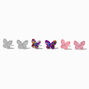 Glitter Butterfly Stud Earrings - 3 Pack,