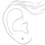 C LUXE by Claire&#39;s 18kt Gold Plated Cubic Zirconia 3mm Square Stud Earrings,