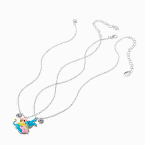 Best Friends Hugging Cat &amp; Rabbit Pendant Necklaces - 2 Pack,