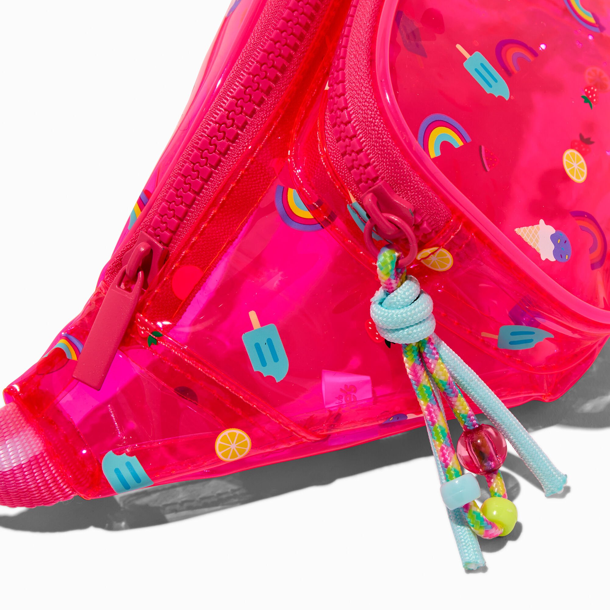 Sac banane rose imprimé estival Claire's Club,