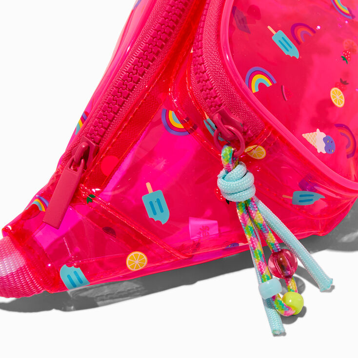 Claire&#39;s Club Summer Print Pink Belt Bag,