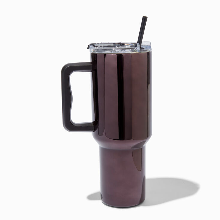 Black Chrome Stainless Steel Handled Tumbler,