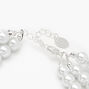 Triple Row Bubble Pearl Statement Necklace,