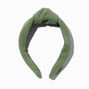 Olive Crinkle Knotted Headband,
