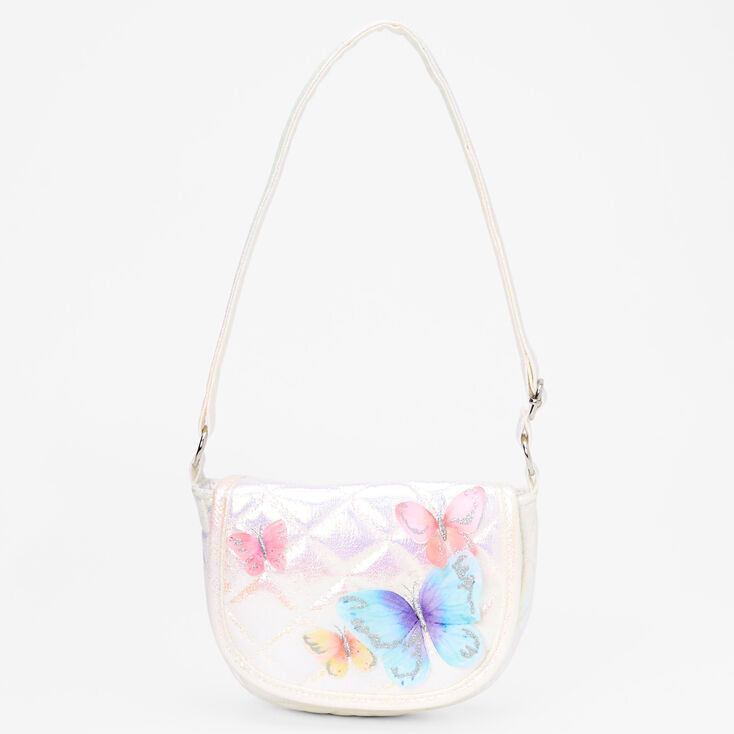 Claire&#39;s Club White Butterfly Handbag,