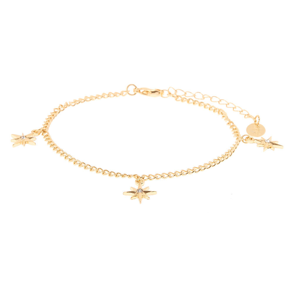 Gold Starburst Anklet,