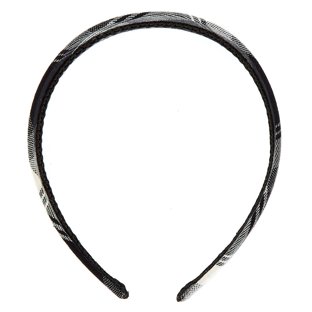 Plaid Headband - Black,