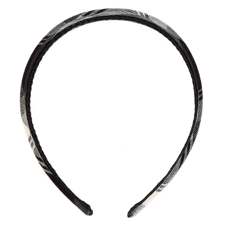 Plaid Headband - Black,