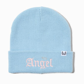 &#39;Angel&#39; Baby Blue Beanie Hat,