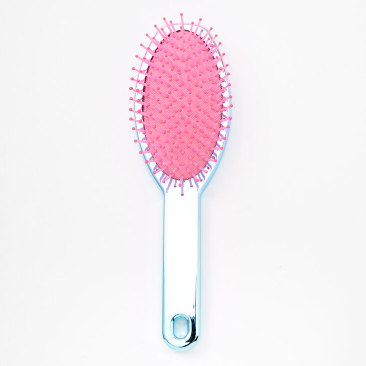 Initial Paddle Hair Brush - Blue, E,
