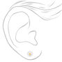 Sterling Silver &amp; Gold Daisy Stud Earrings,