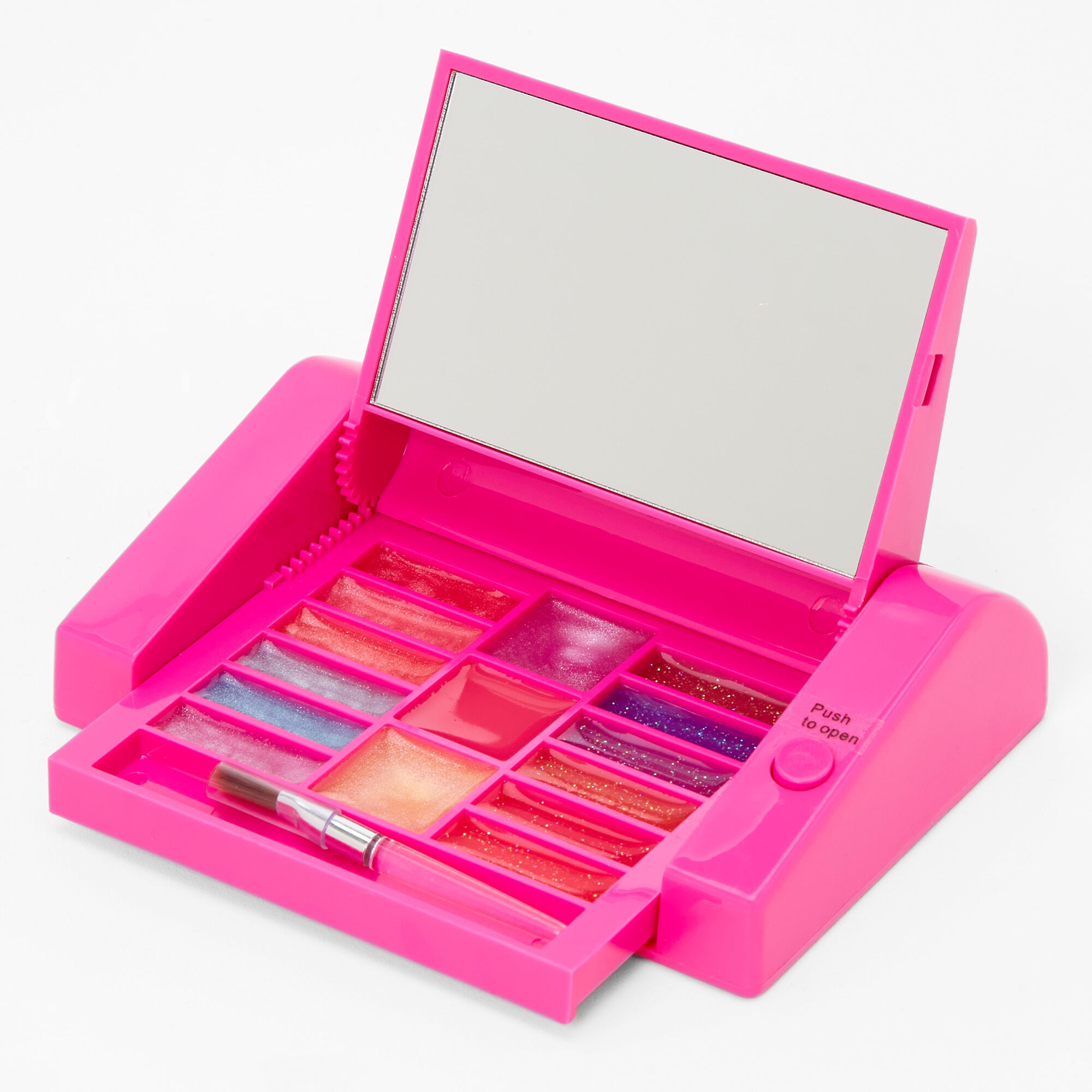 Claire's Lot de gloss bling bling bonbon arc-en-ciel à ouverture mécanique - Rose