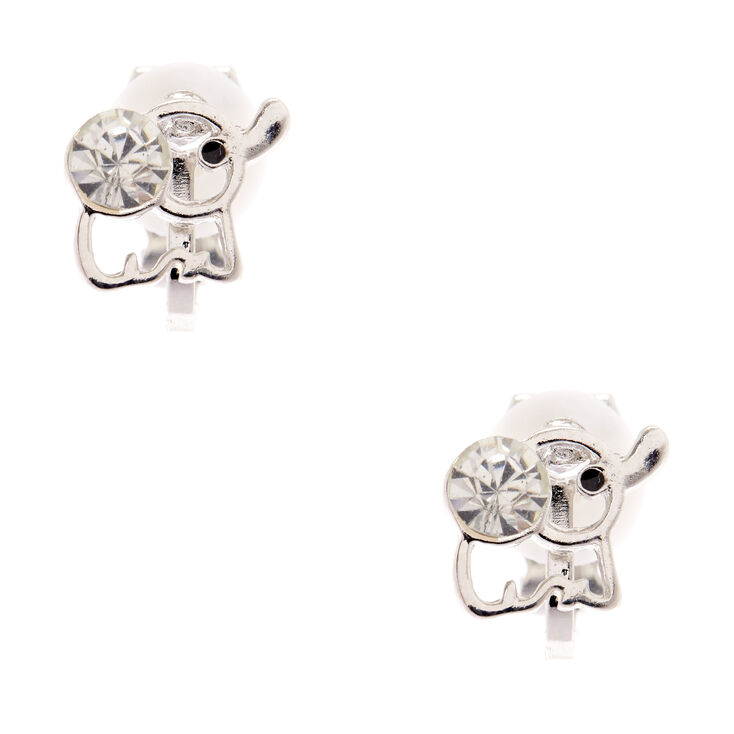 Elephant Silhouette Clip On Earrings Claire S Us