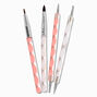 Pink &amp; Clear Nail Art Tool Set - 5 Pack,