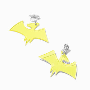 Yellow Pterodactyl Dinosaur Clip-On Drop Earrings,