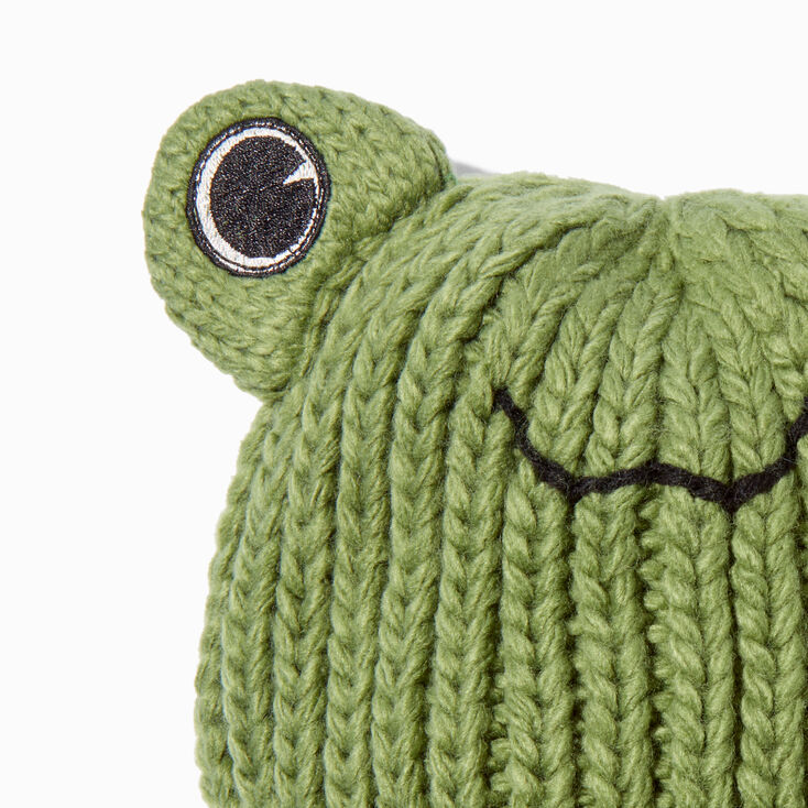 Green Frog Knit Beanie Hat,
