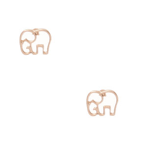 18kt Rose Gold Plated Elephant Studs,