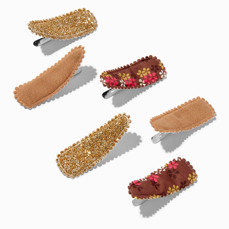 Claire&#39;s Club Woodland Scalloped Snap Hair Clips - 6 Pack,