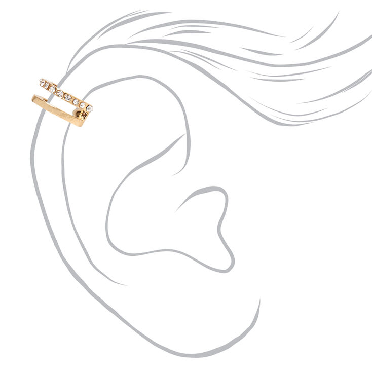 Gold Embellished Ear Cuffs - 3 Pack,