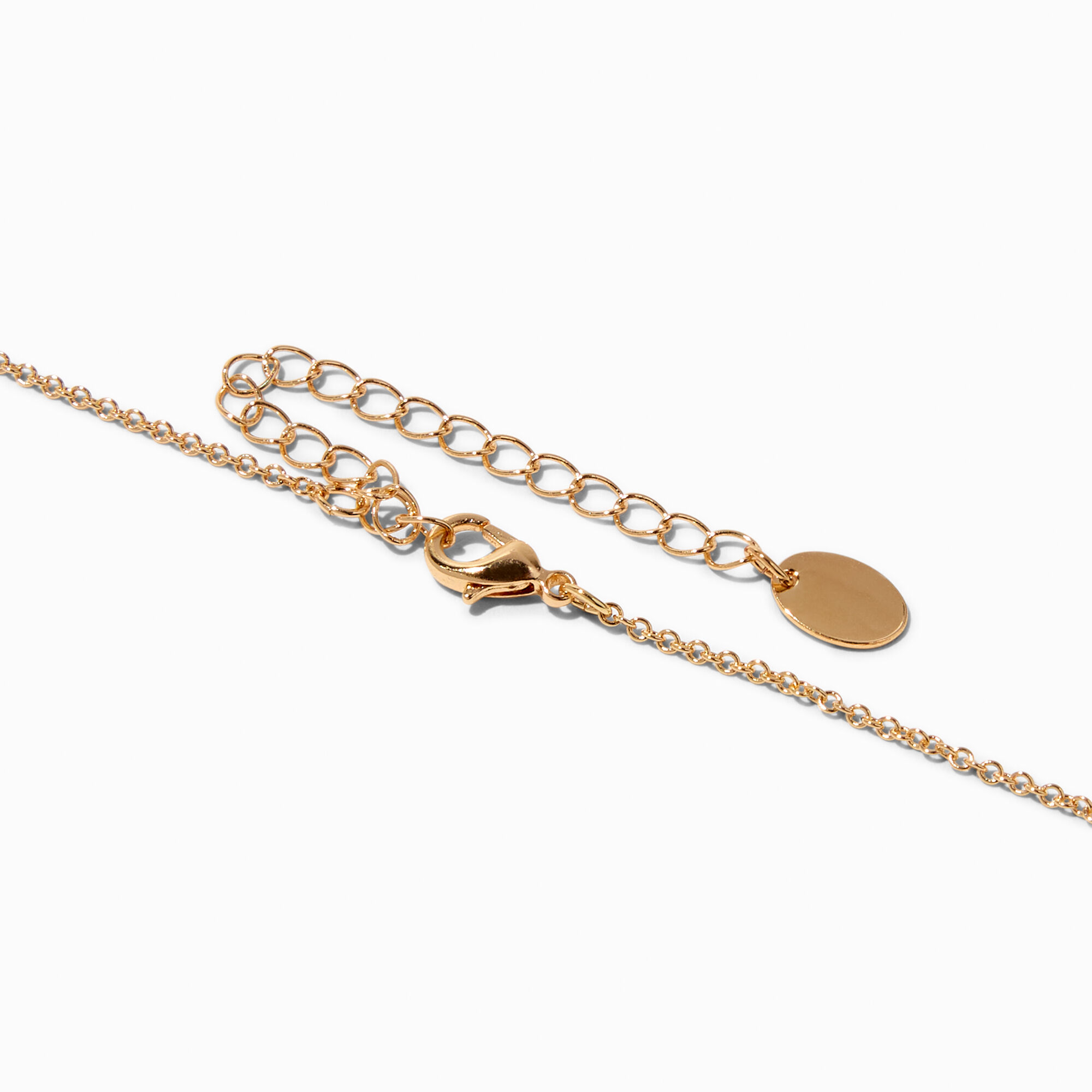 Claire s Recycled Jewellery Gold tone Cross Pendant Necklace