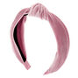 Velvet Knotted Headband - Pink,