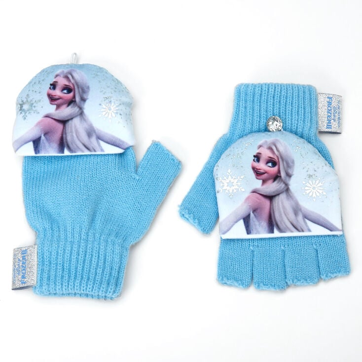 &copy;Disney Frozen 2 Fingerless Gloves With Mitten Flap &ndash; Blue,
