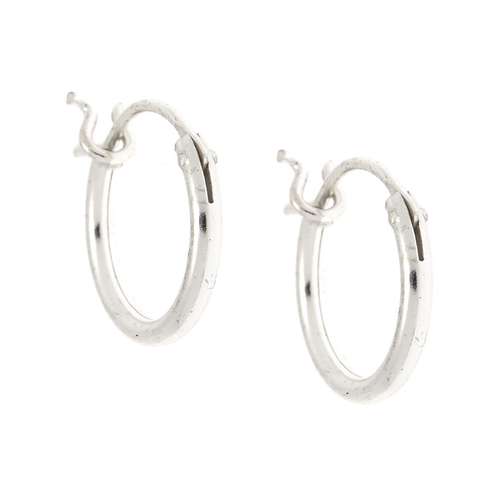 Claire's sterling silver discount hoops