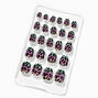 Rainbow Crackle Square Press On Vegan Faux Nail Set -  24 Pack,