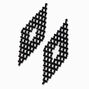 Black Rhinestone Diamond 3&quot; Chandelier Drop Earrings,