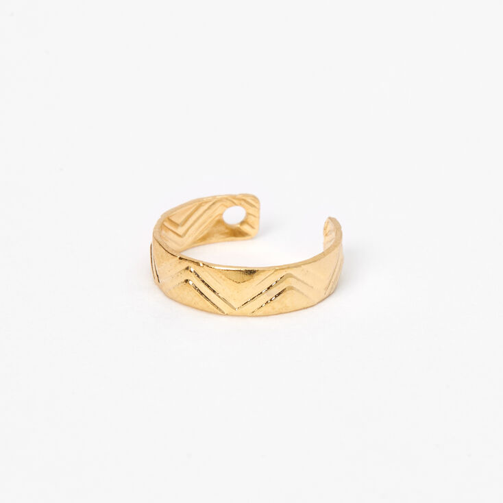 Claire's Manchette d’oreille texturée géométrique couleur dorée