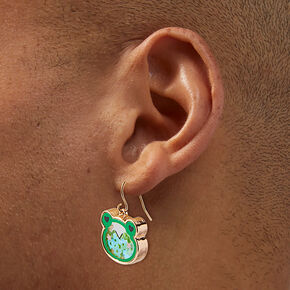 Green Frog Shaker Drop Earrings,