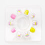 Claire&#39;s Club Bunny &amp; Dot Square Press-On Faux Nail Set - 24 Pack,