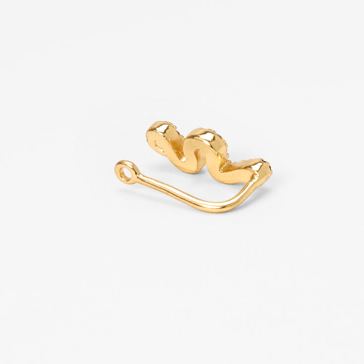 Gold Snake Faux Nose Ring,