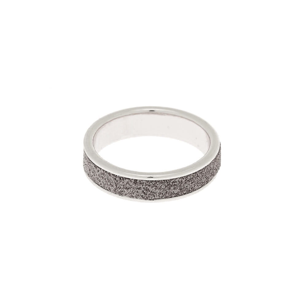 Bague de phalange à paillettes argentées,