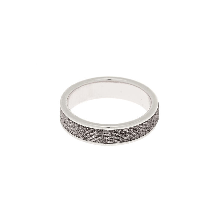 Silver Glitter Midi Ring,