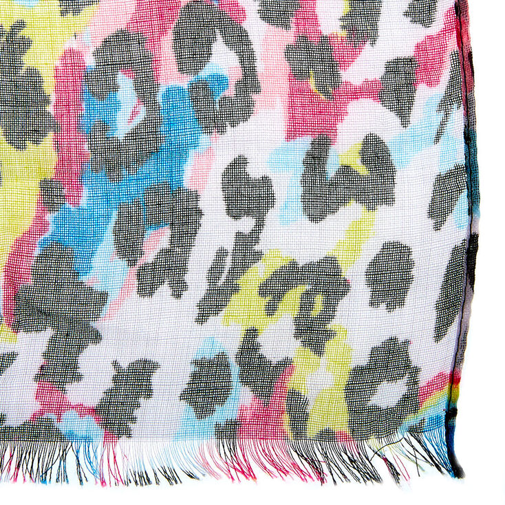 Rainbow Leopard Fashion Scarf,